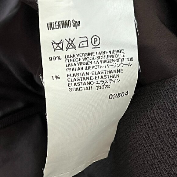 Valentino Women Dress 2 Black Sleeveless Knee Length Fleece Wool Party Back Slit - Picture 11 of 11